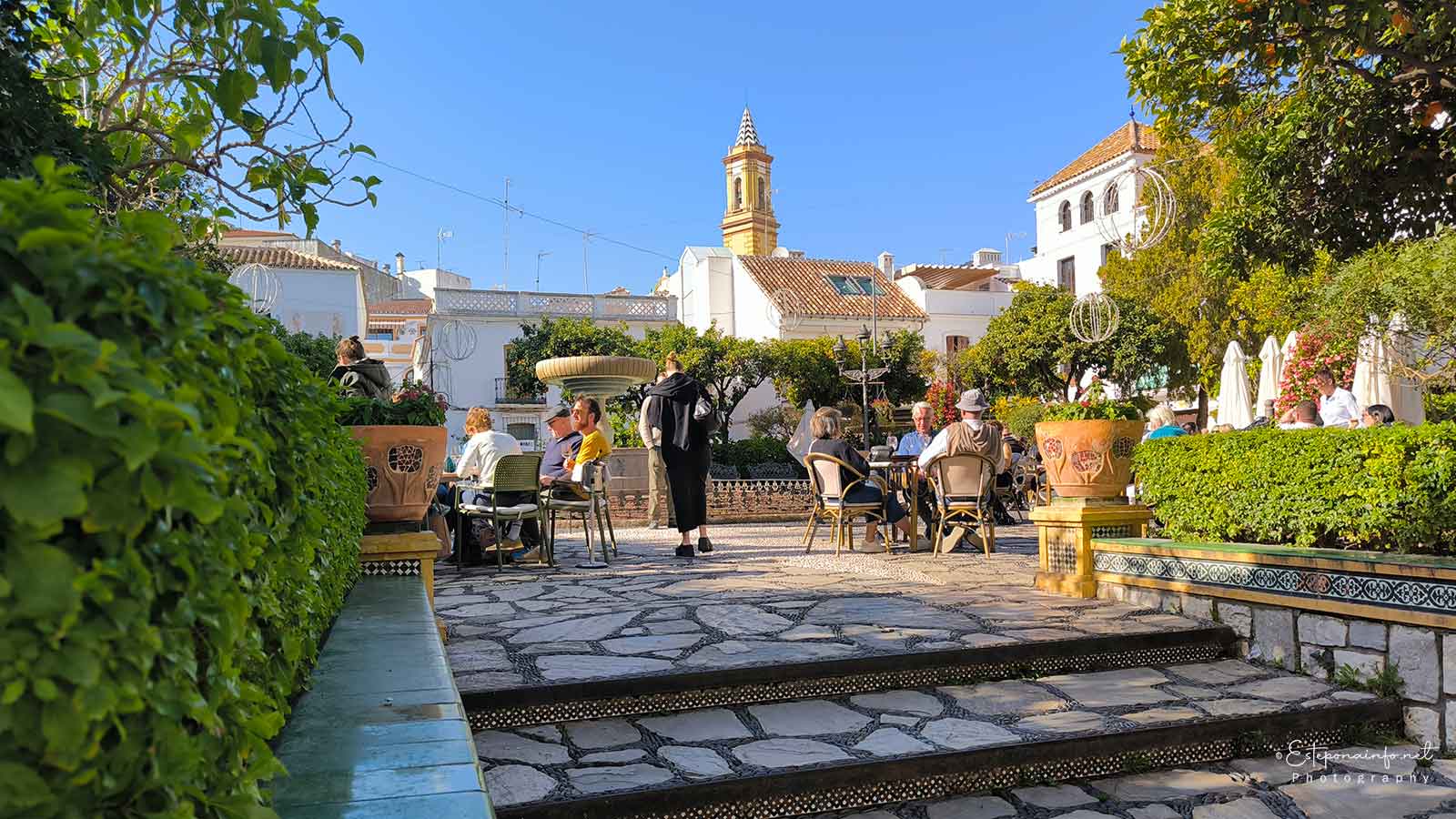 Casco antiguo de Estepona la Plaza de las Flores